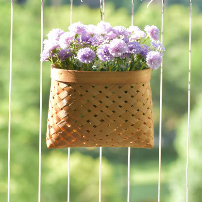 Bamboo Wicker Hanging Basket