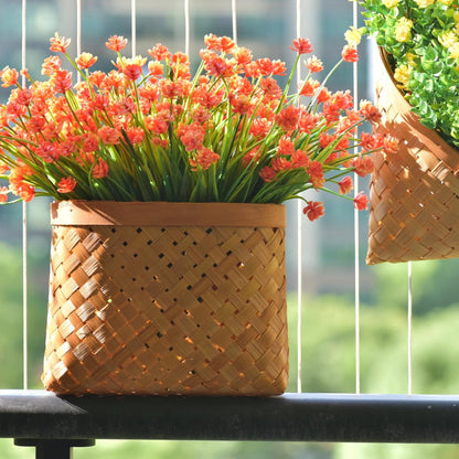 Bamboo Wicker Hanging Basket