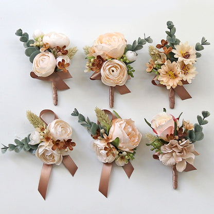 Boutonnieres in Mocha