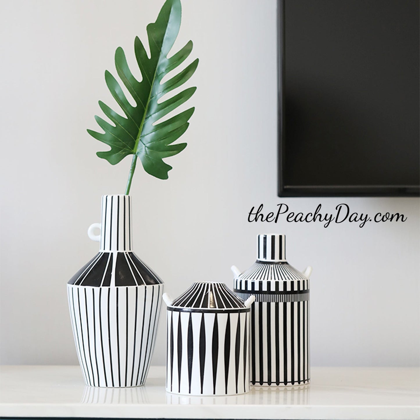 Black and White Ceramic Vase