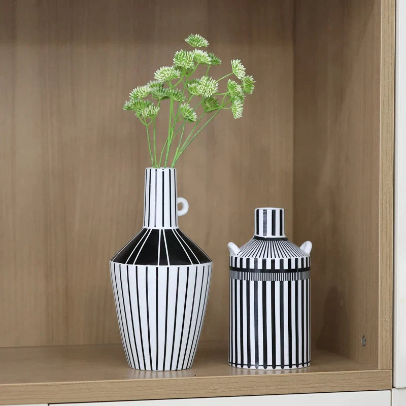 Black and White Ceramic Vase