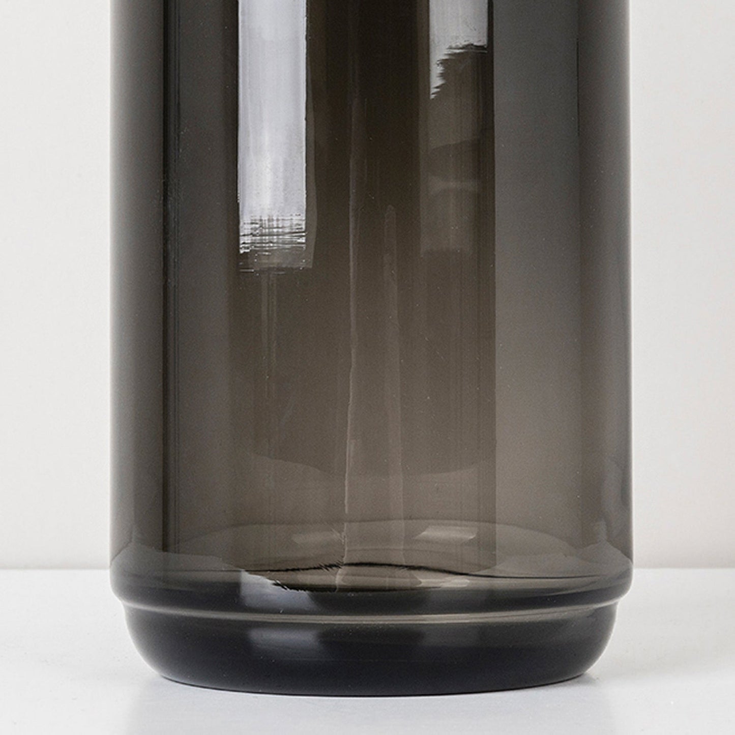 Smoked Black Glass Vase Set of 2