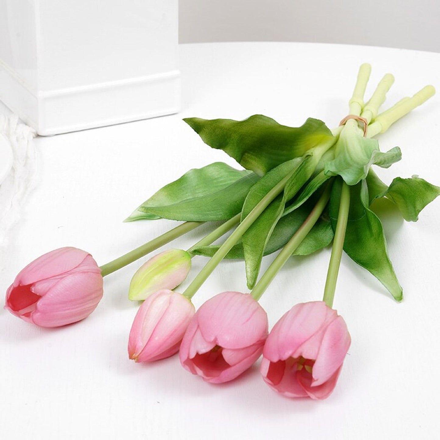 Real Touch Latex Artificial fake faux Tulips spring home decor bouquet flower arrangements