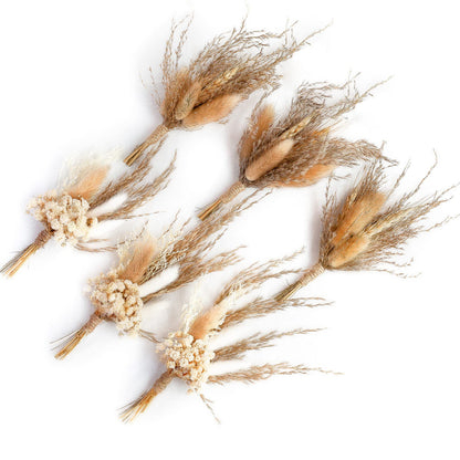 Boho Dried Flowers Boutonnieres | 4 Styles