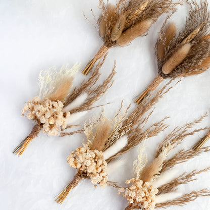 Boho Dried Flowers Boutonnieres | 4 Styles