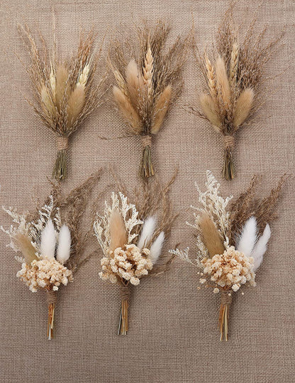 Boho Dried Flowers Boutonnieres | 4 Styles