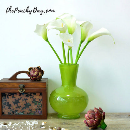 Grass Green Glass Vase