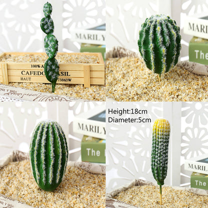 Small Artificial Cactus Picks Set of 4