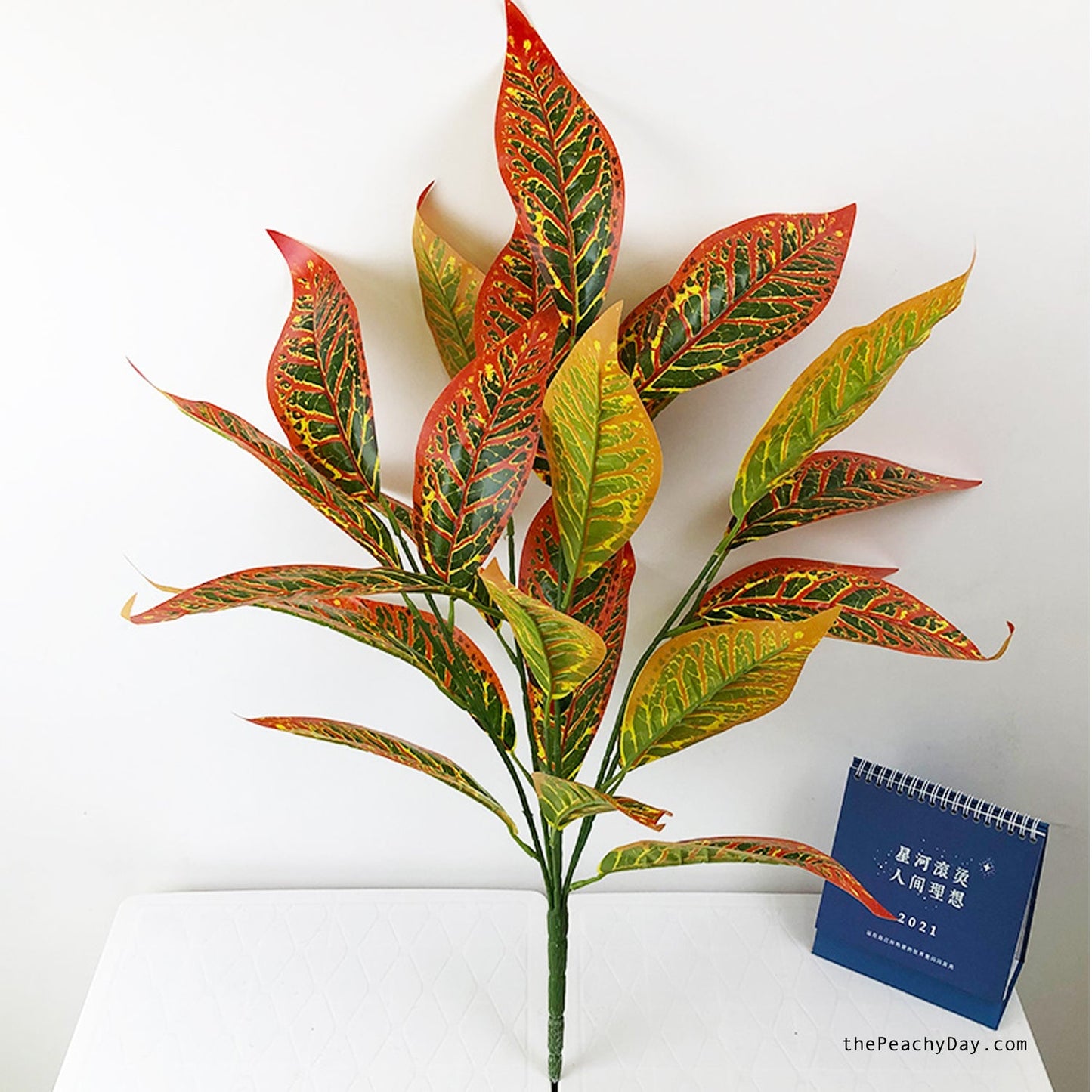 Artificial Croton Branch 29.5" | 4 Colors