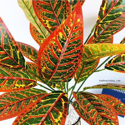 Artificial Croton Branch 29.5" | 4 Colors