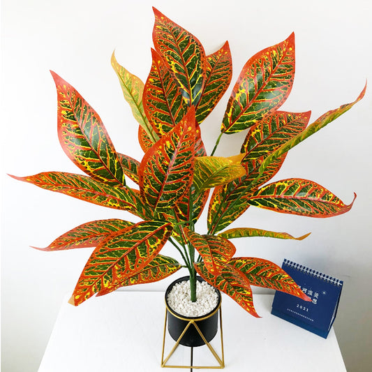 Artificial Croton Branch 29.5" | 4 Colors