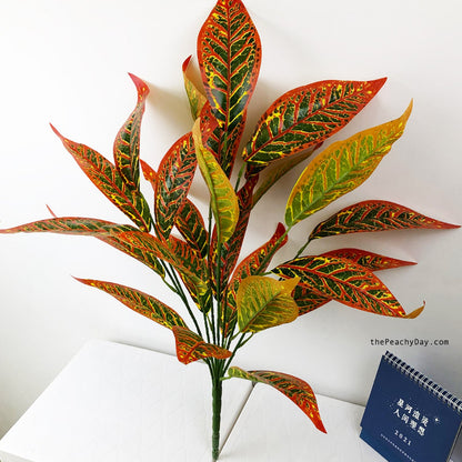 Artificial Croton Branch 29.5" | 4 Colors