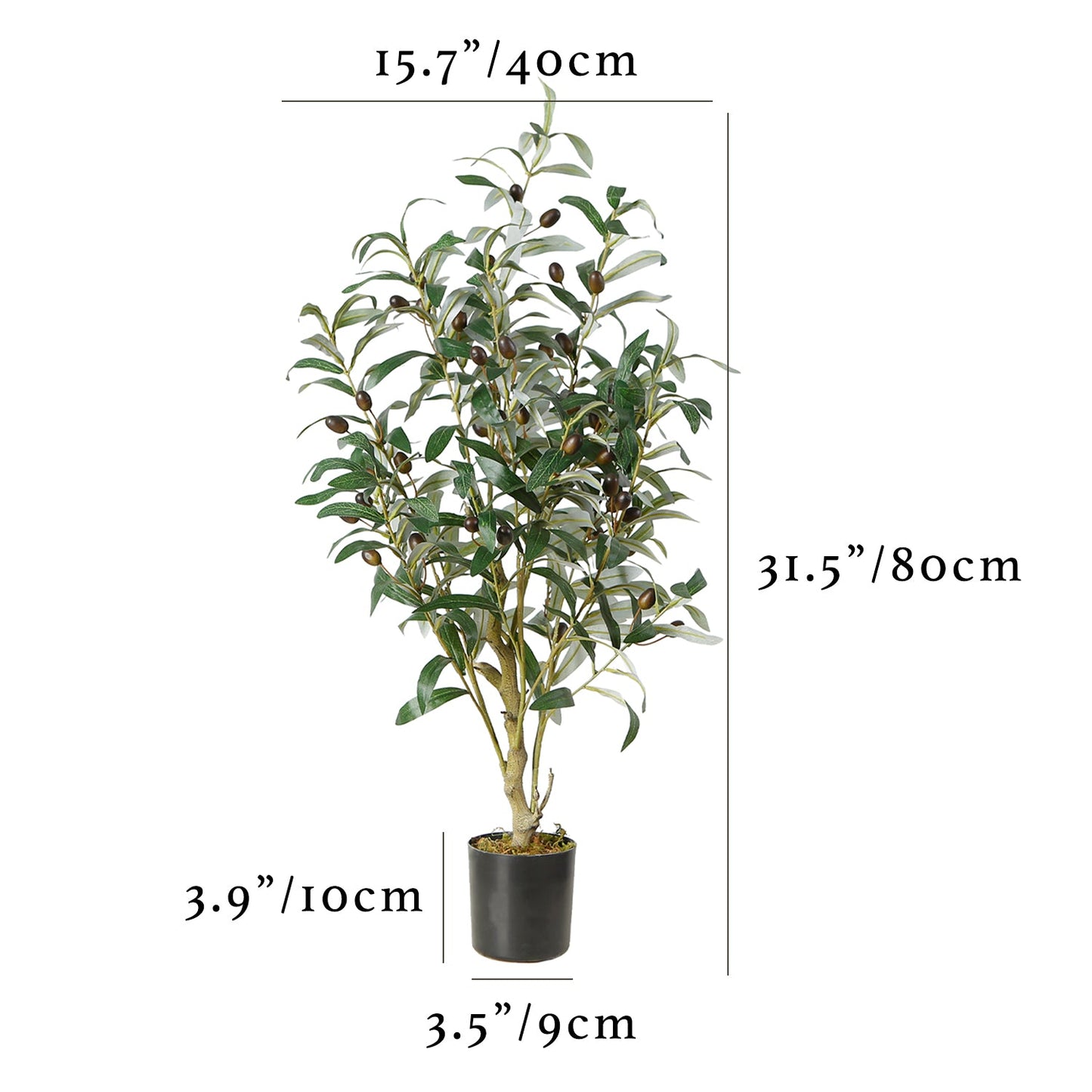 Large Potted Fake Olive Tree