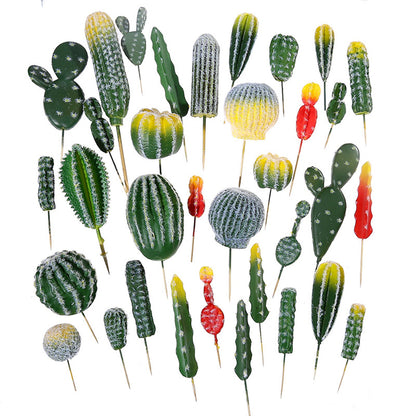 Small Artificial Cactus Picks Set of 4