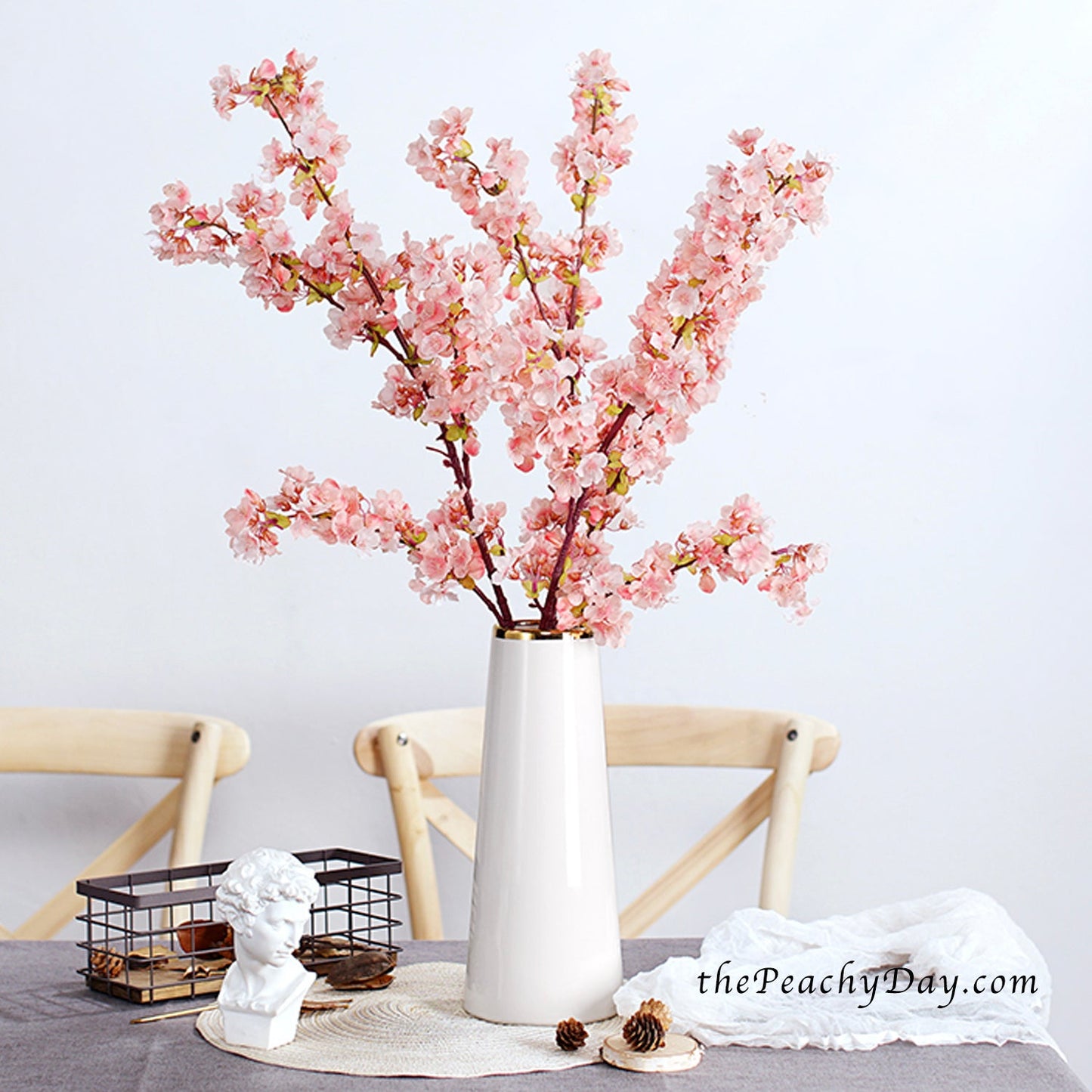 3 Stems Cherry Blossom 39.3" | 2 Colors