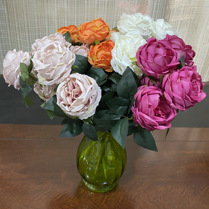 17.3" Artificial Peony Bouquet | 8 Colors