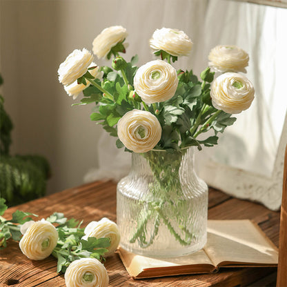 5 Stems Faux Ranunculus 20.4" | 4 Colors