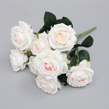 17.3" Real Touch Fake Rose Bouquet | 6 Colors