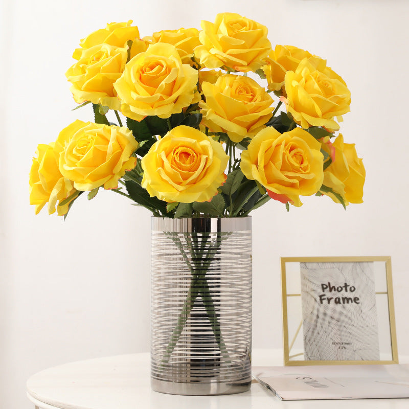 17.3" Real Touch Fake Rose Bouquet | 6 Colors