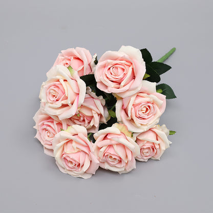 17.3" Real Touch Faux Rose Bouquet | 6 Colors