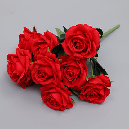 17.3" Real Touch Fake Rose Bouquet | 6 Colors