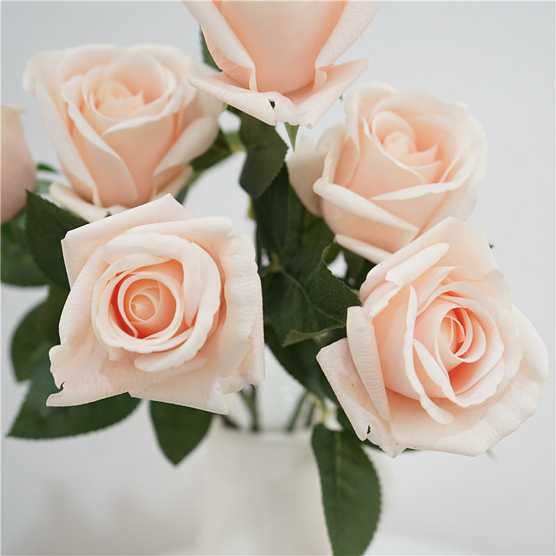 5 Stems Velvet Rose Bud 21.6" | 7 Colors