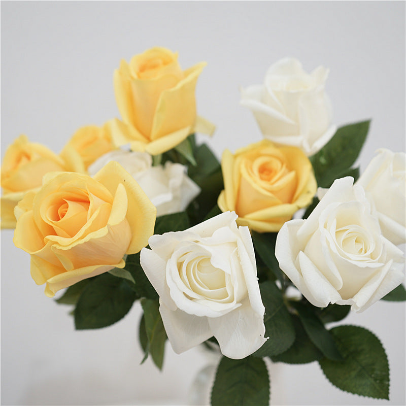 5 Stems Velvet Rose Bud 21.6" | 7 Colors