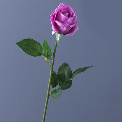 5 Stems Velvet Rose Bud 21.6" | 7 Colors