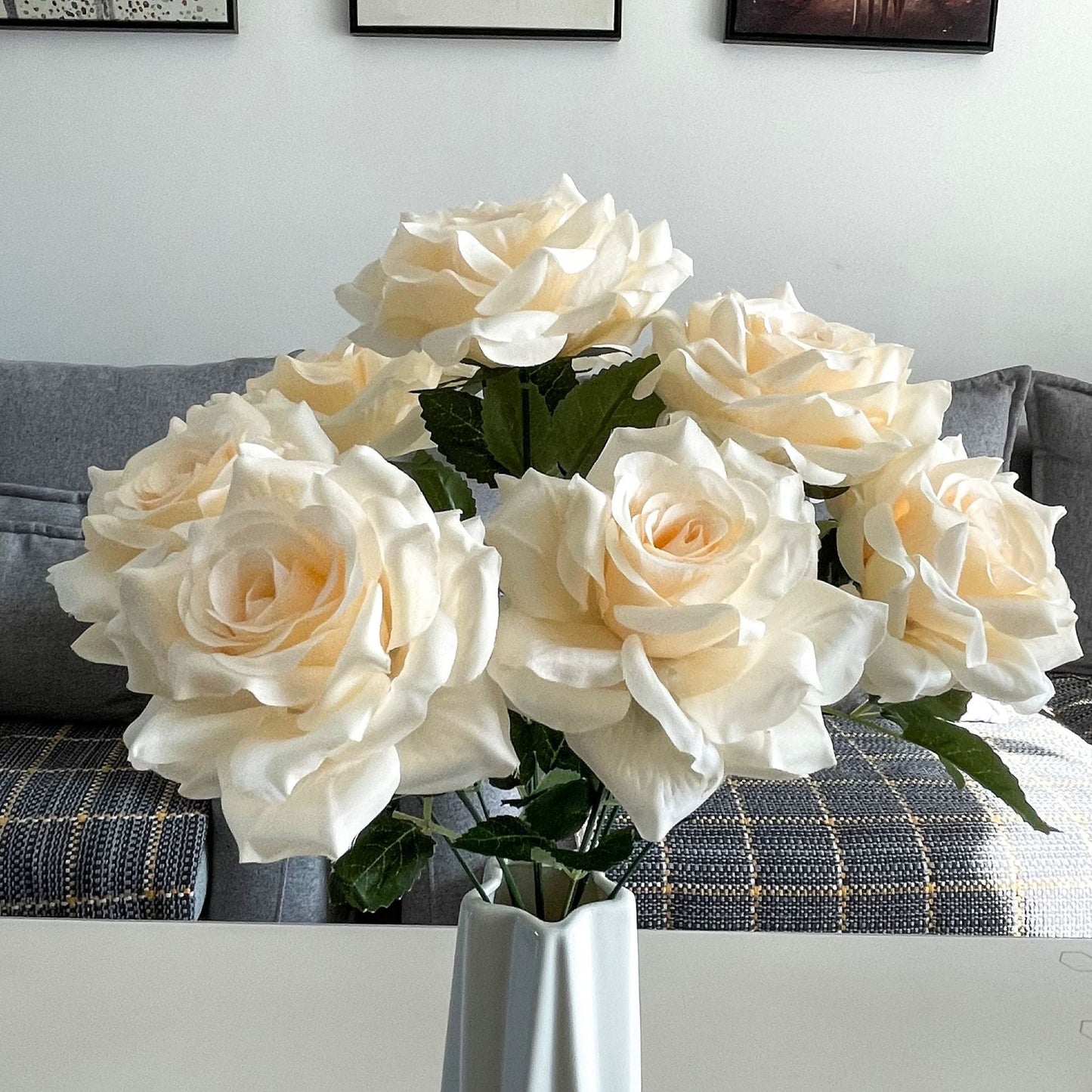 17.7" Artificial Rose Bouquet | 9 Colors