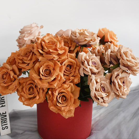 17.7" Artificial Rose Bouquet | 9 Colors