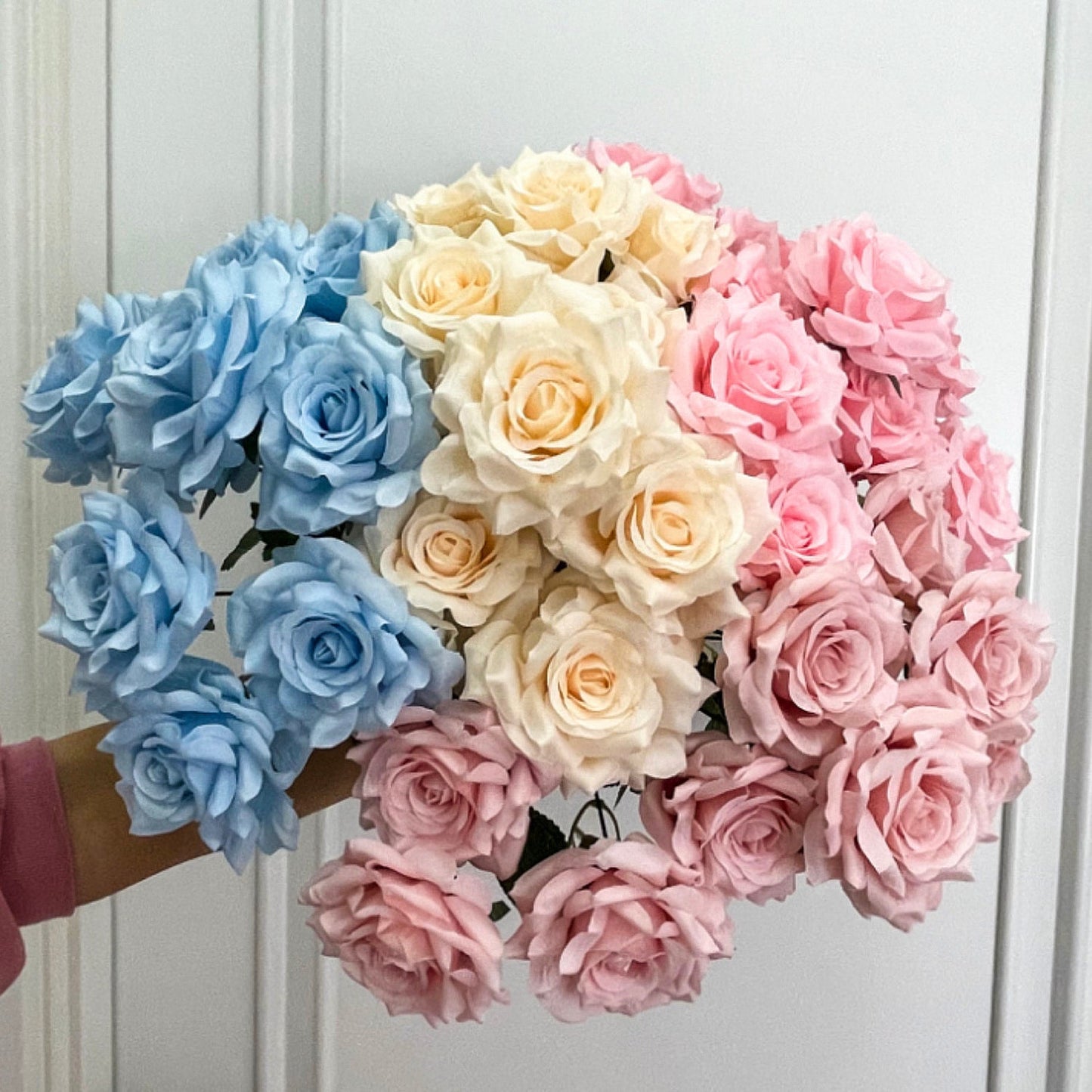 17.7" Artificial Rose Bouquet | 9 Colors