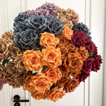 17.7" Artificial Rose Bouquet | 9 Colors