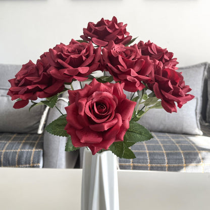 17.7" Artificial Rose Bouquet | 9 Colors