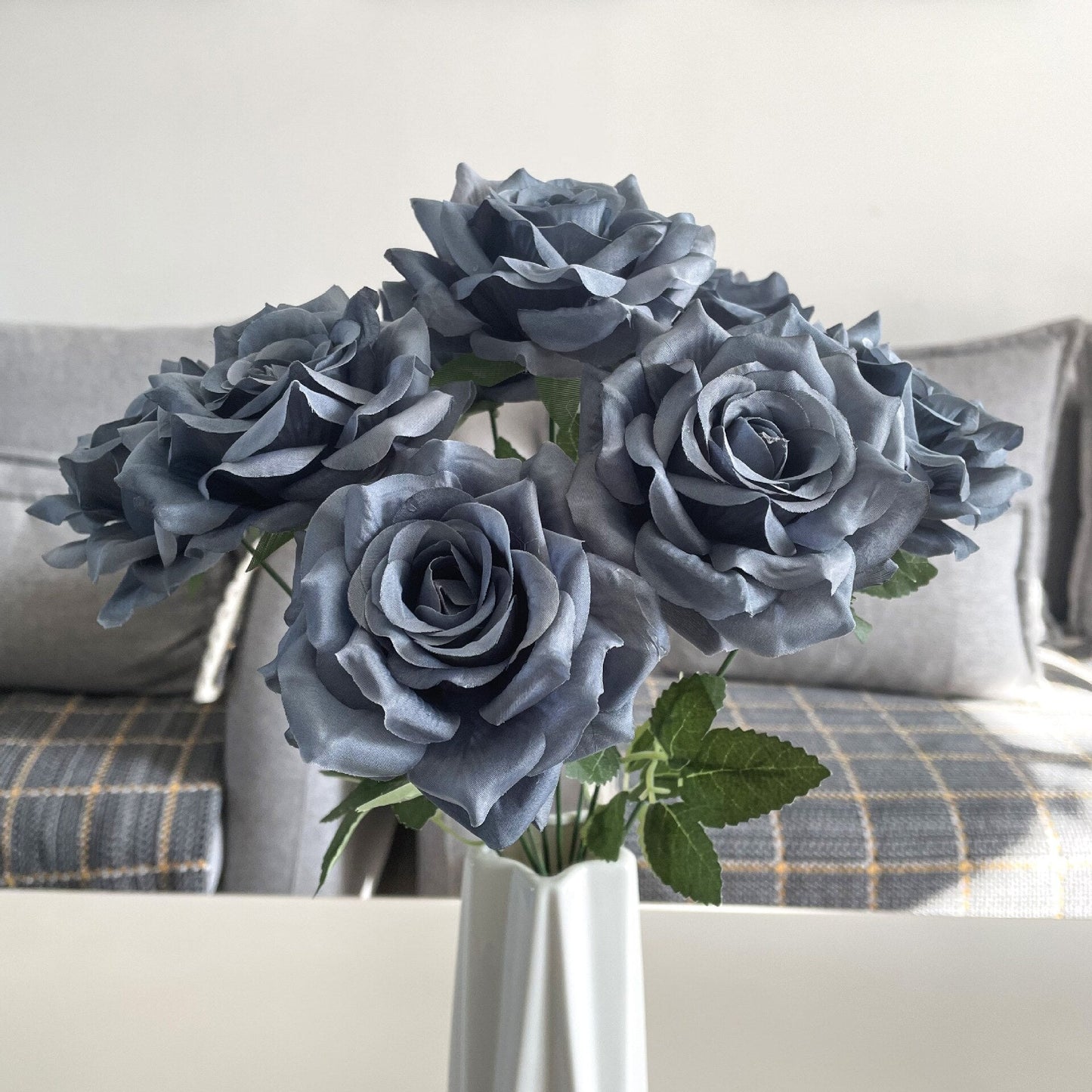 17.7" Artificial Rose Bouquet | 9 Colors