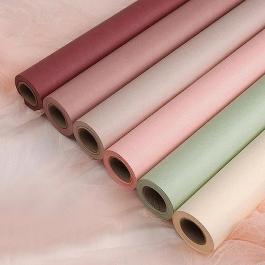 Waterproof Single Color Floral Wrapping Paper For Bouquets Roll