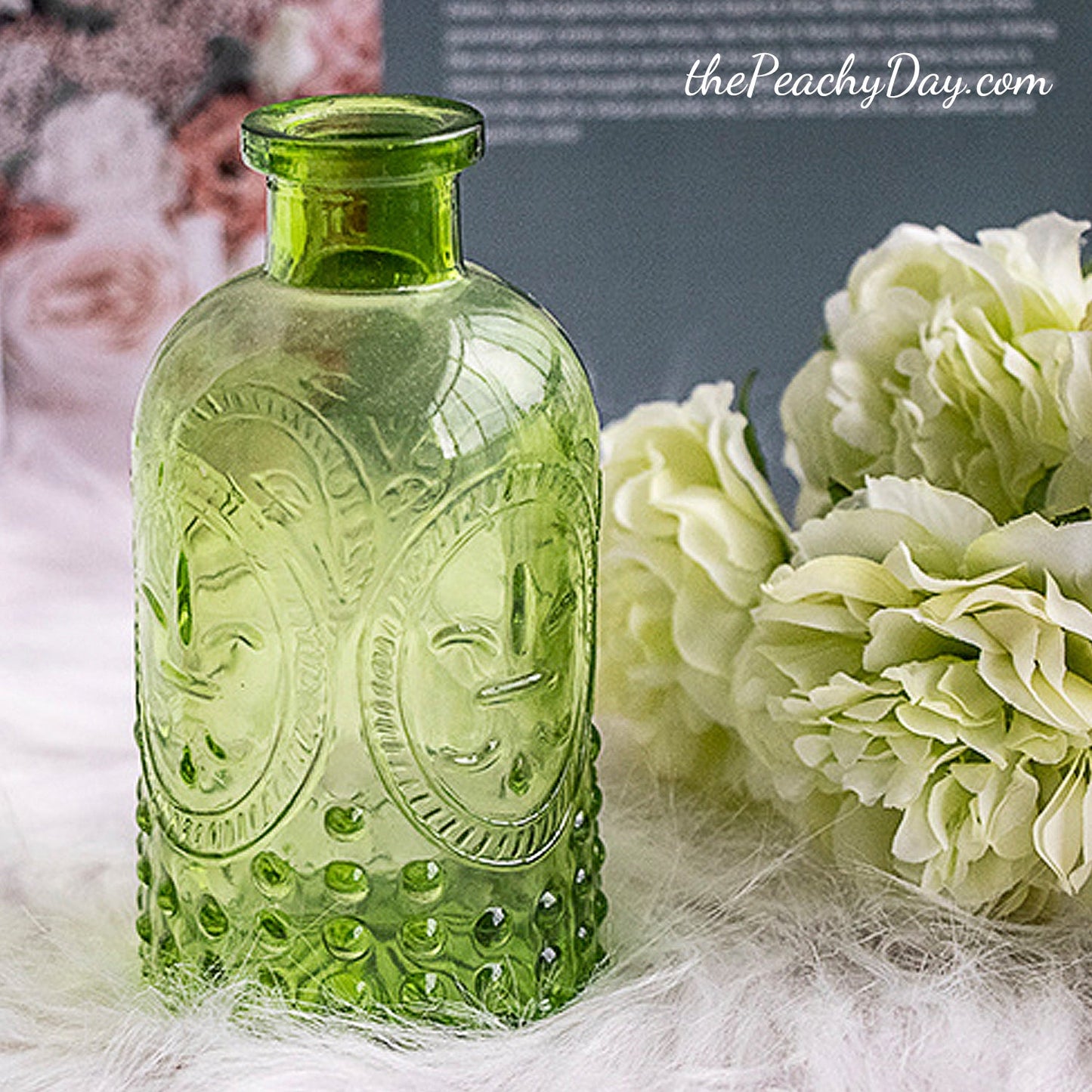 6PCS Embossed Glass Vases