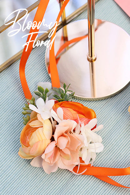 orange flowers corsage wristlet for fall wedding wrist corsage homecoming corsage wrist corsage bracelets corsage for prom homecoming corsage flower prom flower homecoming stuff coursage