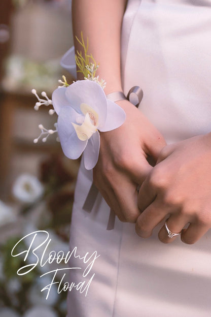 Orchid Wrist Corsage in Pure White