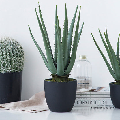 Potted Artificial Agave Plant