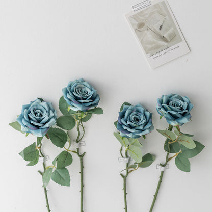 5 Stems Real Touch Fake Rose 17.7" | 7 Colors