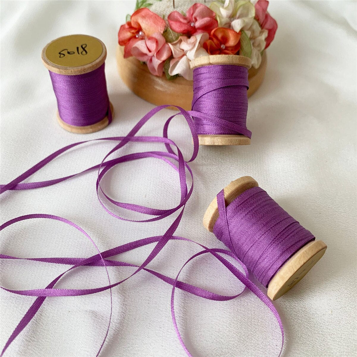 21.8Yd Purple Ribbon Rolls | 4 Colors