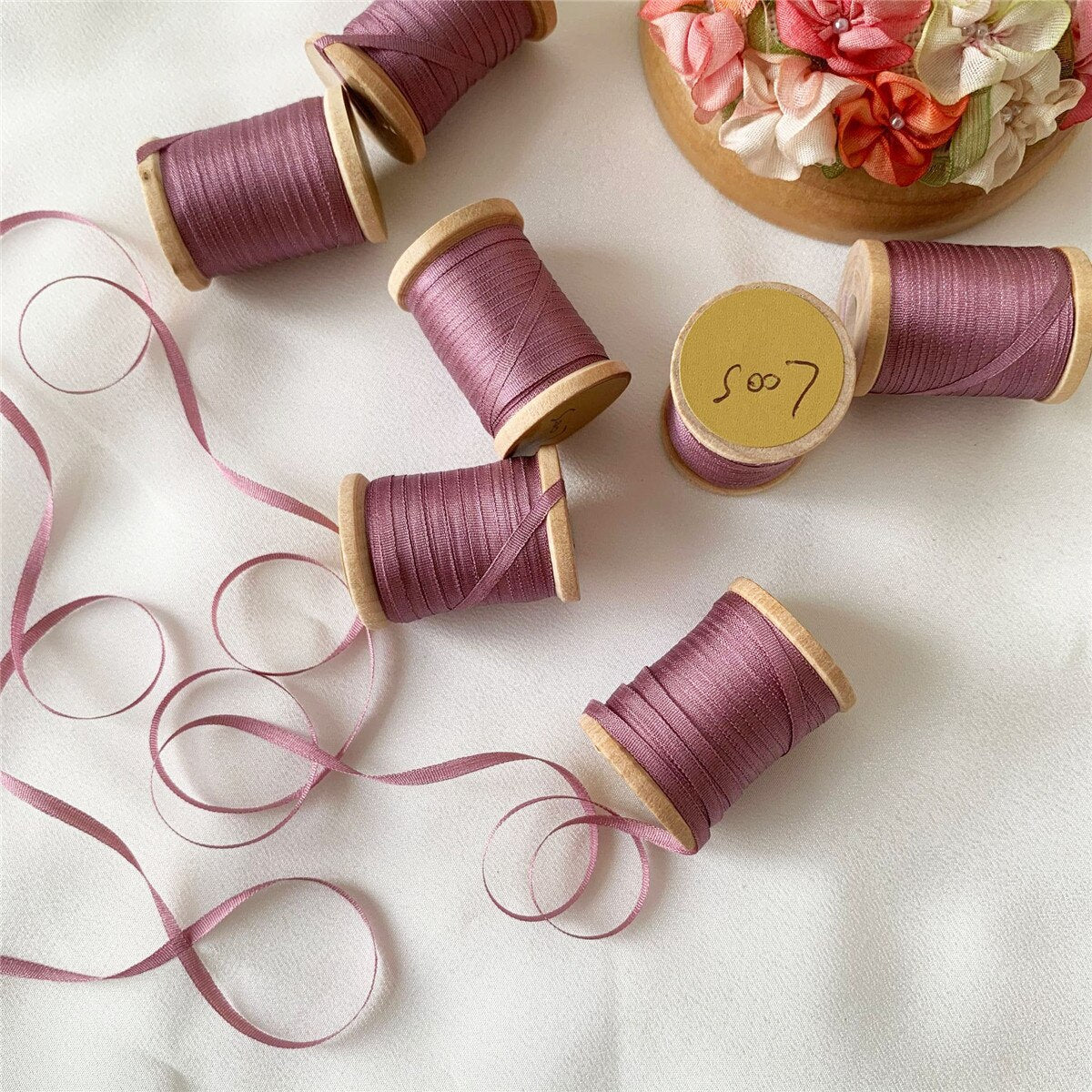 21.8Yd Pink Ribbon Rolls | 7 Colors