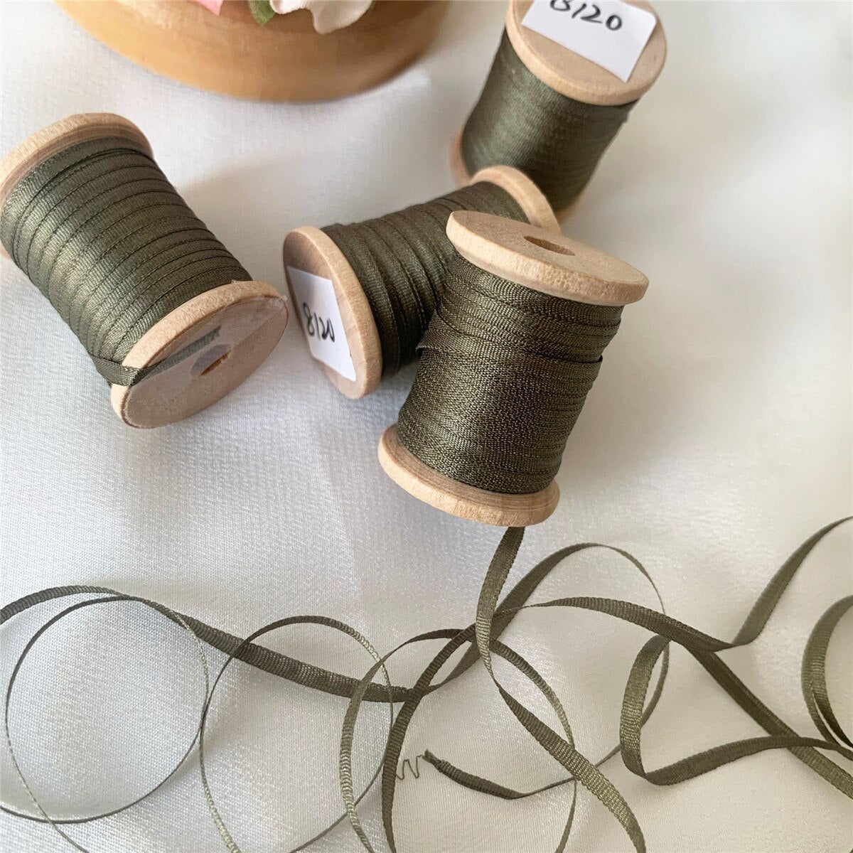 21.8Yd Green Ribbon Rolls | 3 Colors