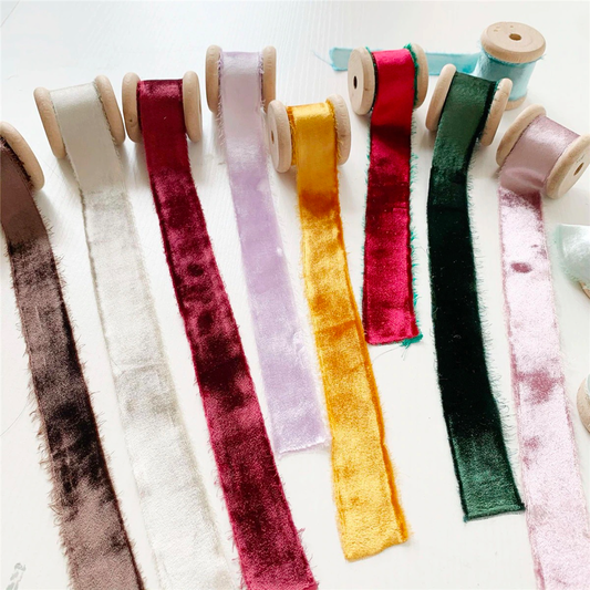 1.4Yd Velvet Ribbons | 10 Colors