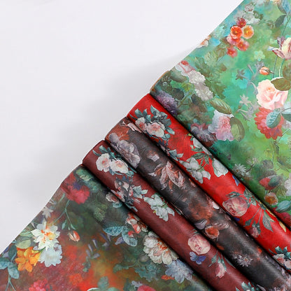 4Yards Vintage Floral Print Wrapping Paper Roll