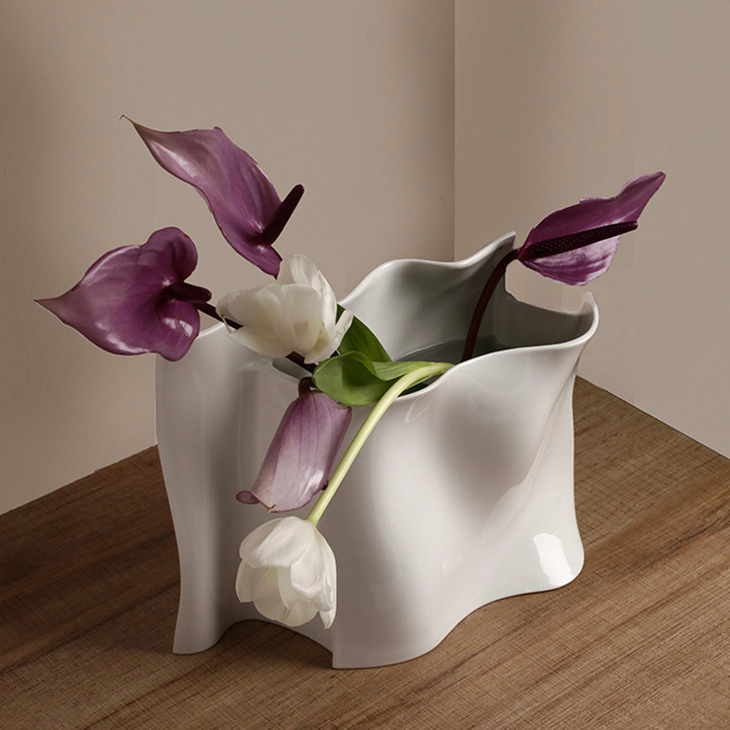 Contemporary White Ceramic Vase