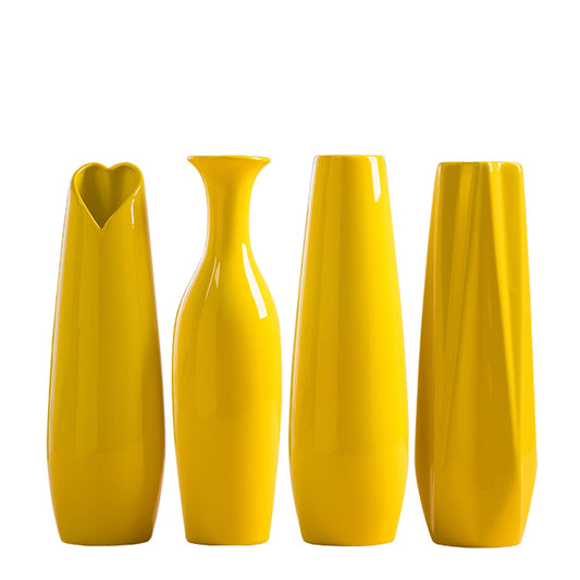 Yellow Ceramic Vase