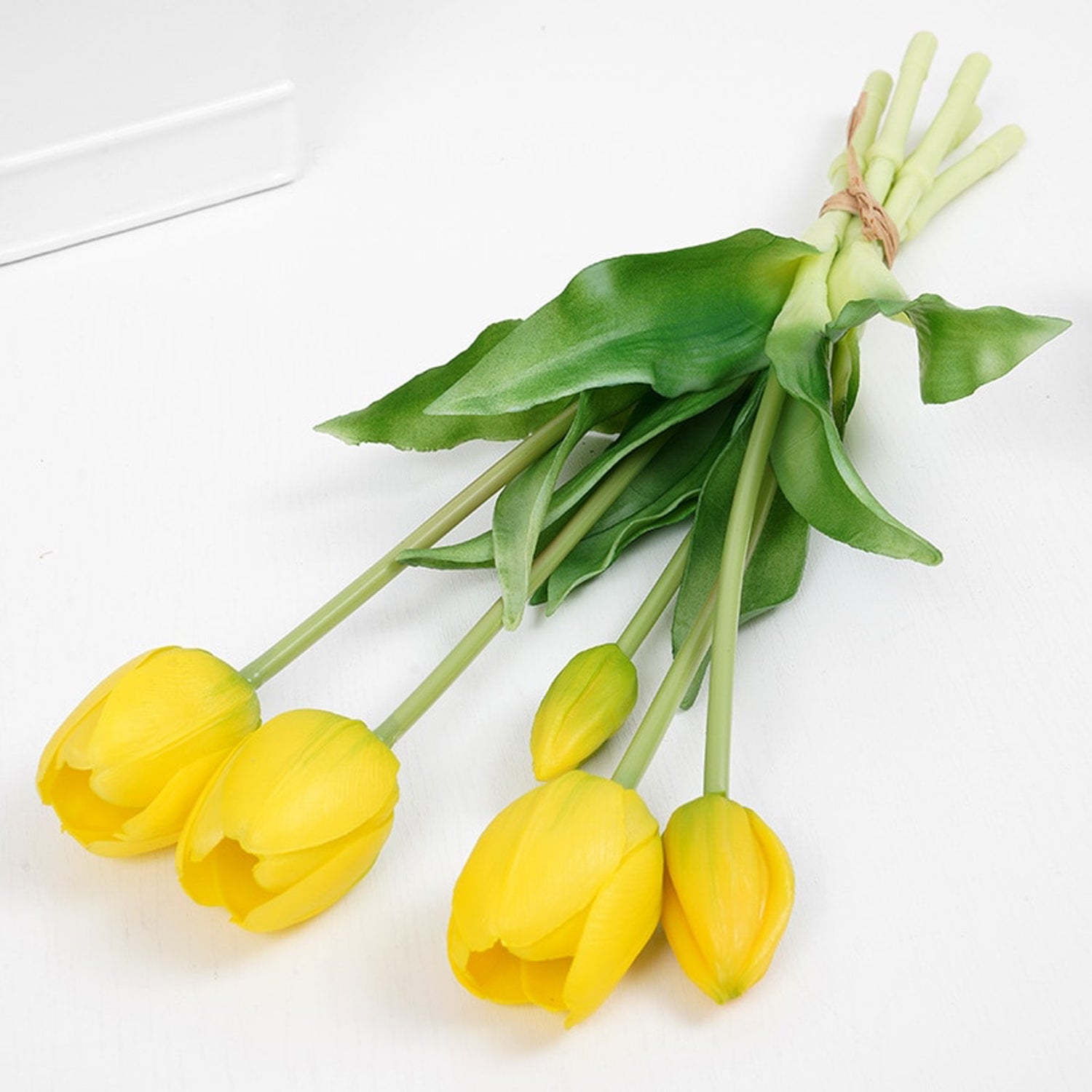 Real Touch Latex Artificial fake faux Tulips spring home decor bouquet flower arrangements