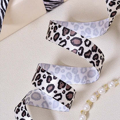 10Yd Zebra Leopard Print Ribbon | 6 Colors