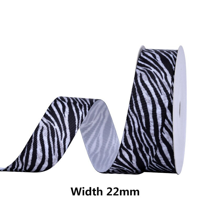 10Yd Zebra Leopard Print Ribbon | 6 Colors